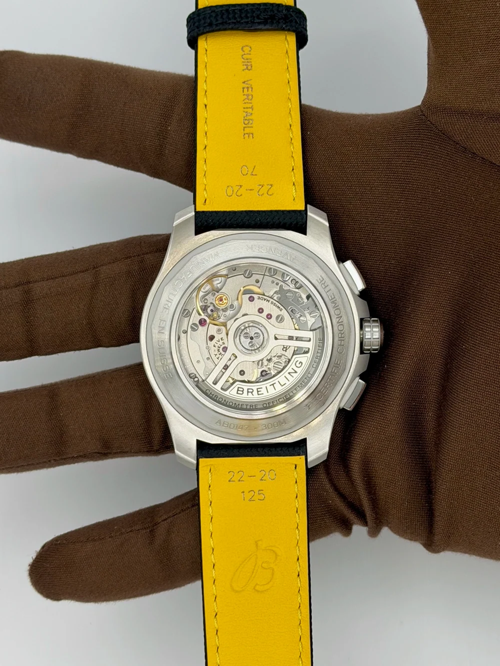 Vintage Breitling Super Avenger B01 Chronograph Titanium Auto 46mm Watch EB0148101B1X1