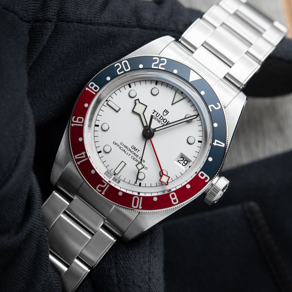 Tudor Black Bay GMT CLEAN 7/23 Opaline Pepsi Steel White Dial Automatic 41mm M79830RB-0010, 79830RB