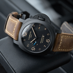 Panerai Luminor GMT 2 STRAPS Ceramic Leather Automatic Black 3 Day Pam1441 44mm PAM01441