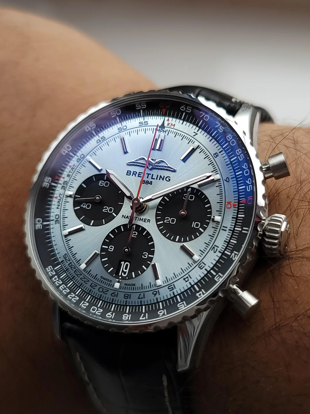 Breitling Navitimer 1 B01 Chronograph Ice Blue Dial 43mm AB0138241C1A1