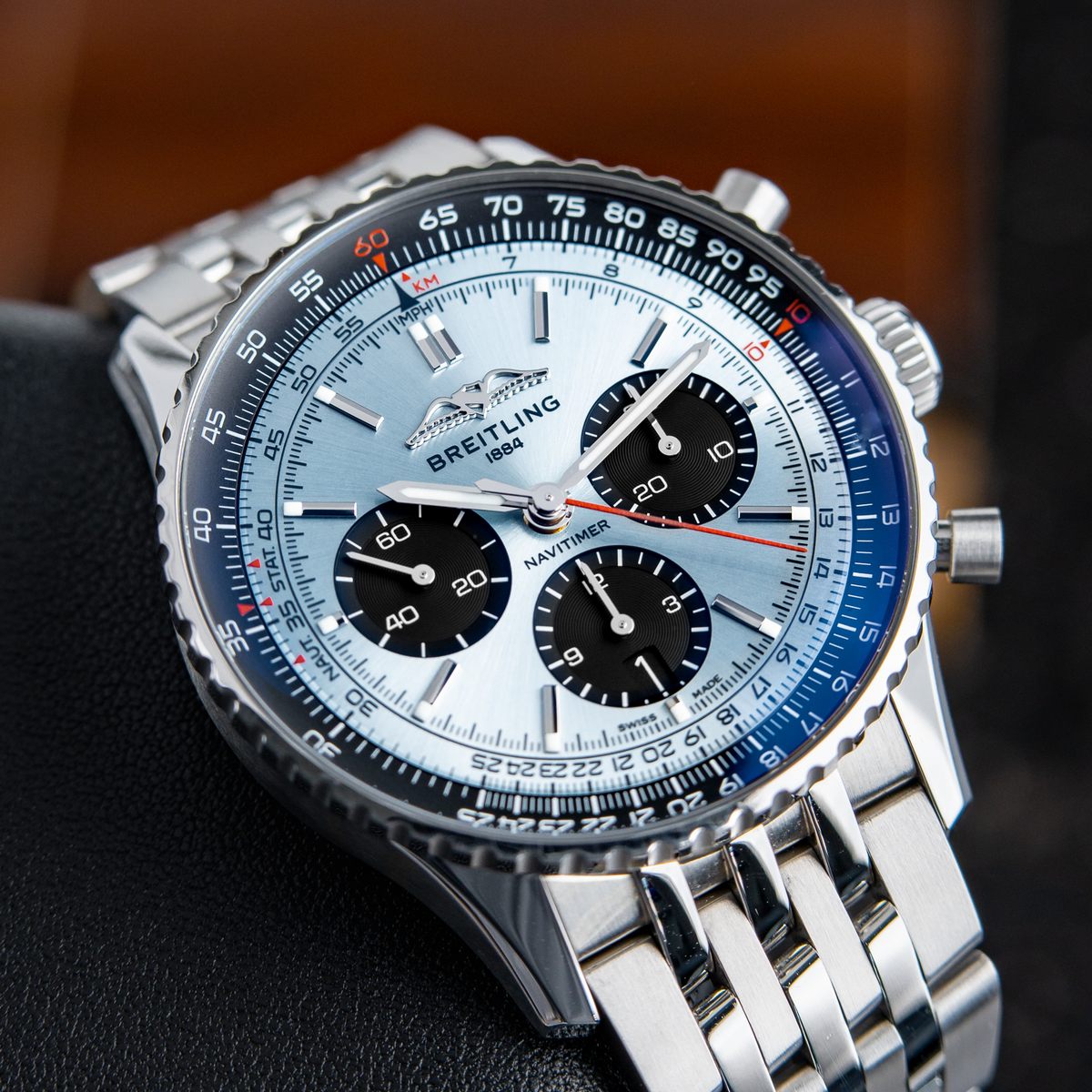 Breitling Navitimer 1 B01 Chronograph Ice Blue Dial 43mm AB0138241C1A1