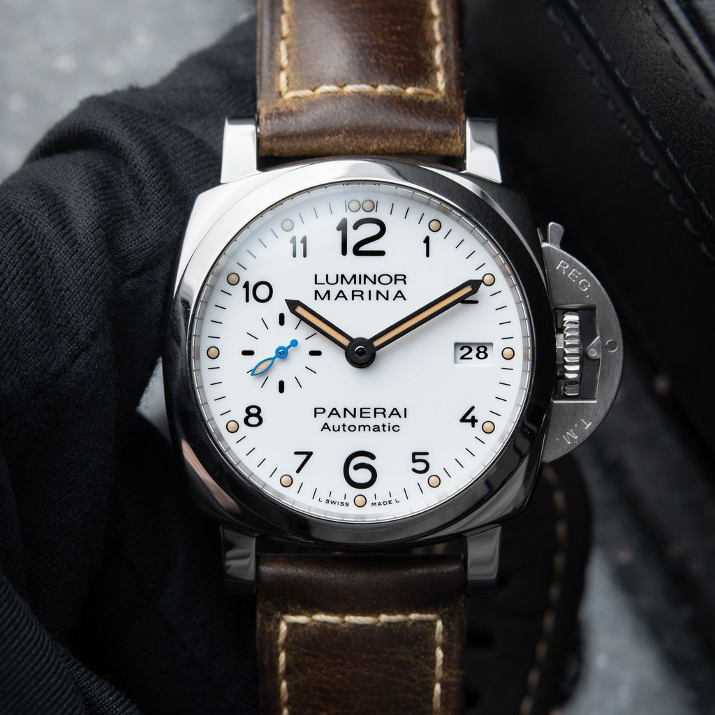 Panerai Luminor Marina 1950 3 Days White Steel Leather Automatic 42mm PAM01523