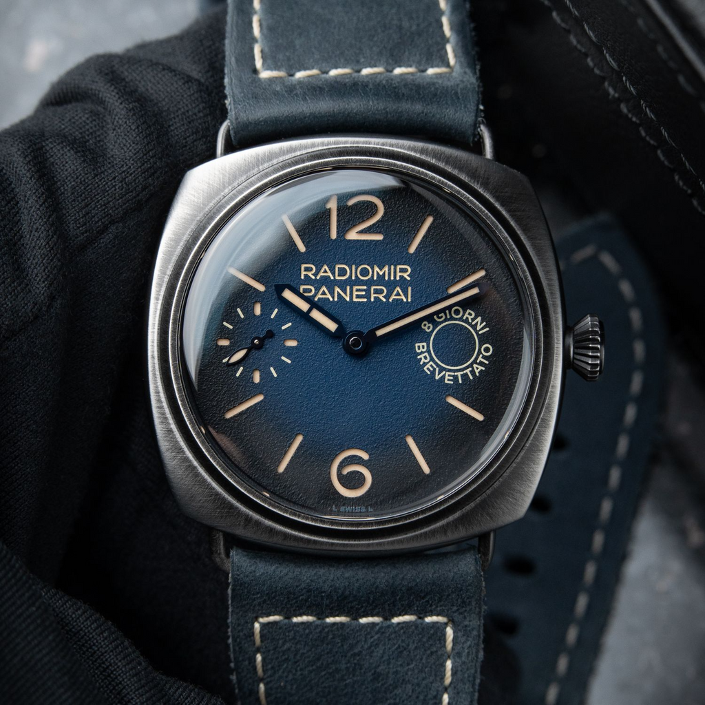 Panerai Radiomir 12/2024 8 Day Blue Otto Giorni Boutique Brunito eSteel 45mm PAM01348