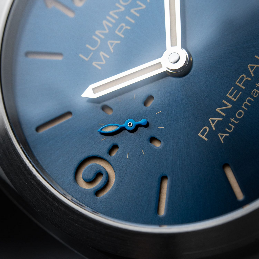 Panerai Luminor Marina 1950 Blue Dial Steel Bracelet Automatic 44mm PAM01058
