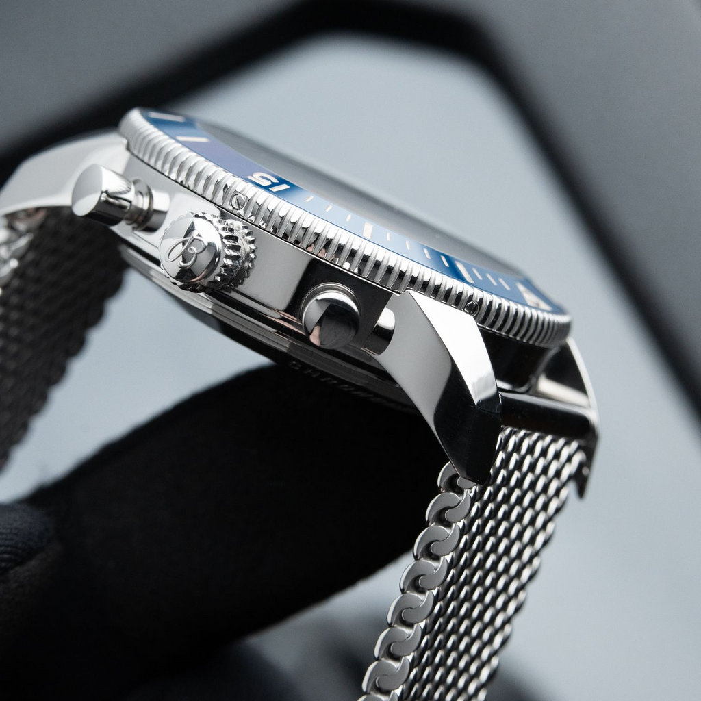 Breitling Superocean Heritage II Chronograph Blue Dial Steel Bracelet 44mm A13313161C1A1, A13313