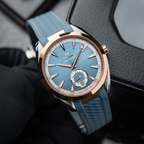 Omega Seamaster Aqua Terra 150M 8/2025 Two Tone Rose Gold Steel Blue Dial 41mm 220.22.41.21.03.001