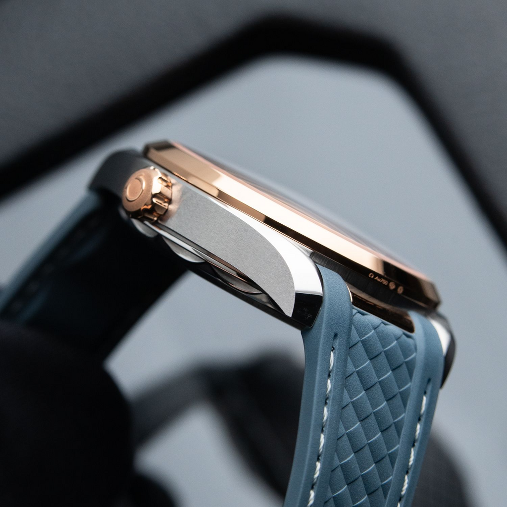 Omega Seamaster Aqua Terra 150M 8/2025 Two Tone Rose Gold Steel Blue Dial 41mm 220.22.41.21.03.001