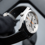 Omega Seamaster Aqua Terra 150M White Dial Orange Accents Grey Strap Steel 41mm 220.12.41.21.02.002