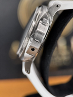 Panerai Luminor Chronograph Automatic White Dial Black rubber strap PAM01218 44