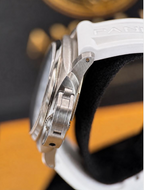 Panerai Luminor Chronograph Automatic White Dial Black rubber strap PAM01218 44