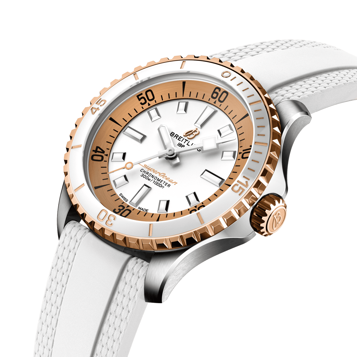 Breitling Superocean Automatic 36, Stainless steel and 18k Red Gold, Ref# U173771A1A1S1, Unworn 2024