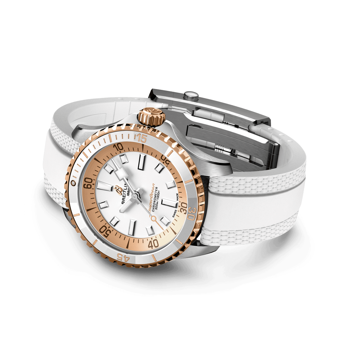 Breitling Superocean Automatic 36, Stainless steel and 18k Red Gold, Ref# U173771A1A1S1, Unworn 2024