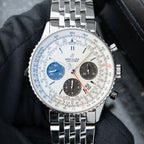 Breitling Navitimer B01 Chronograph 43mm Silver Panda Dial Bracelet AB012121