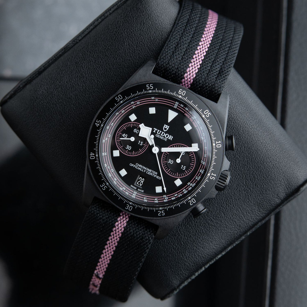Tudor Pelagos FXD Chrono Giro D'Italia Pink Limited Edition Carbon Chronograph 25827KNRS