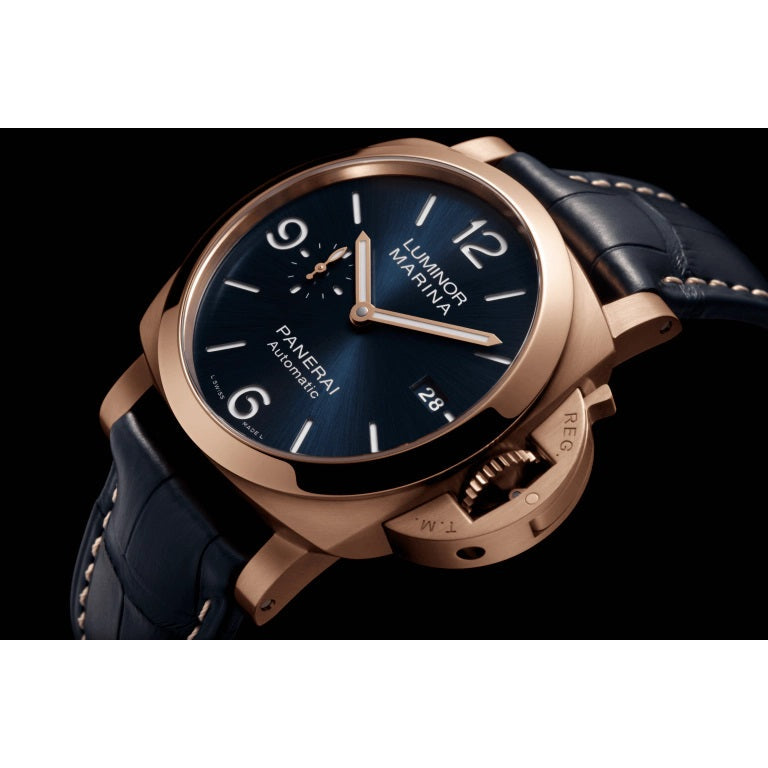 Panerai Luminor Marina Goldtechâ„¢ Sole Blu Ref# PAM01112