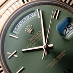 Rolex Oyster Perpetual Day-Date 40 Rose Gold Presidental Bracelet Olive Green Dial  M228235-0025 40mm