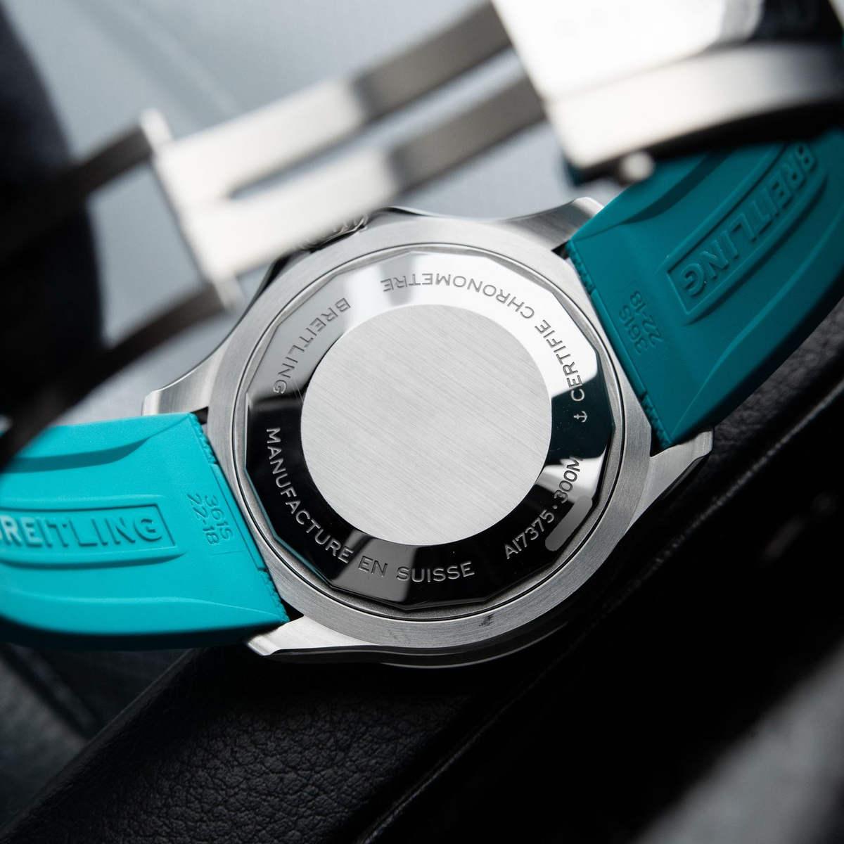 Breitling Superocean Automatic 42 300M Rainbow Black Dial Steel Turquoise 42mm A17375211B2S2