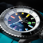 Breitling Superocean Automatic 42 300M Rainbow Black Dial Steel Turquoise 42mm A17375211B2S2