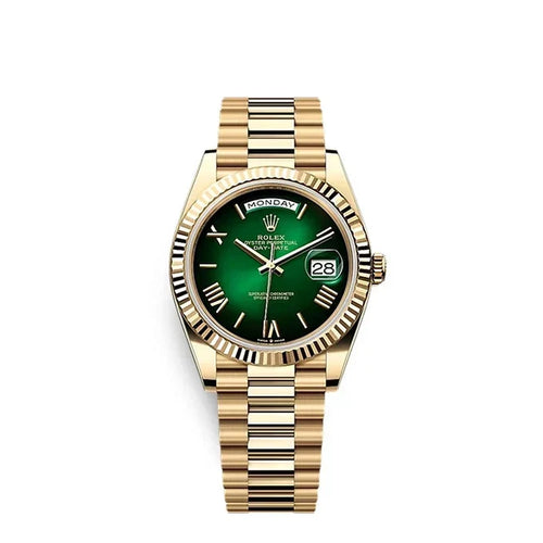 Day-Date 40 Oyster, 40 mm, Yellow Gold, Green Ombré Dial, Ref# 228238-0069MN
