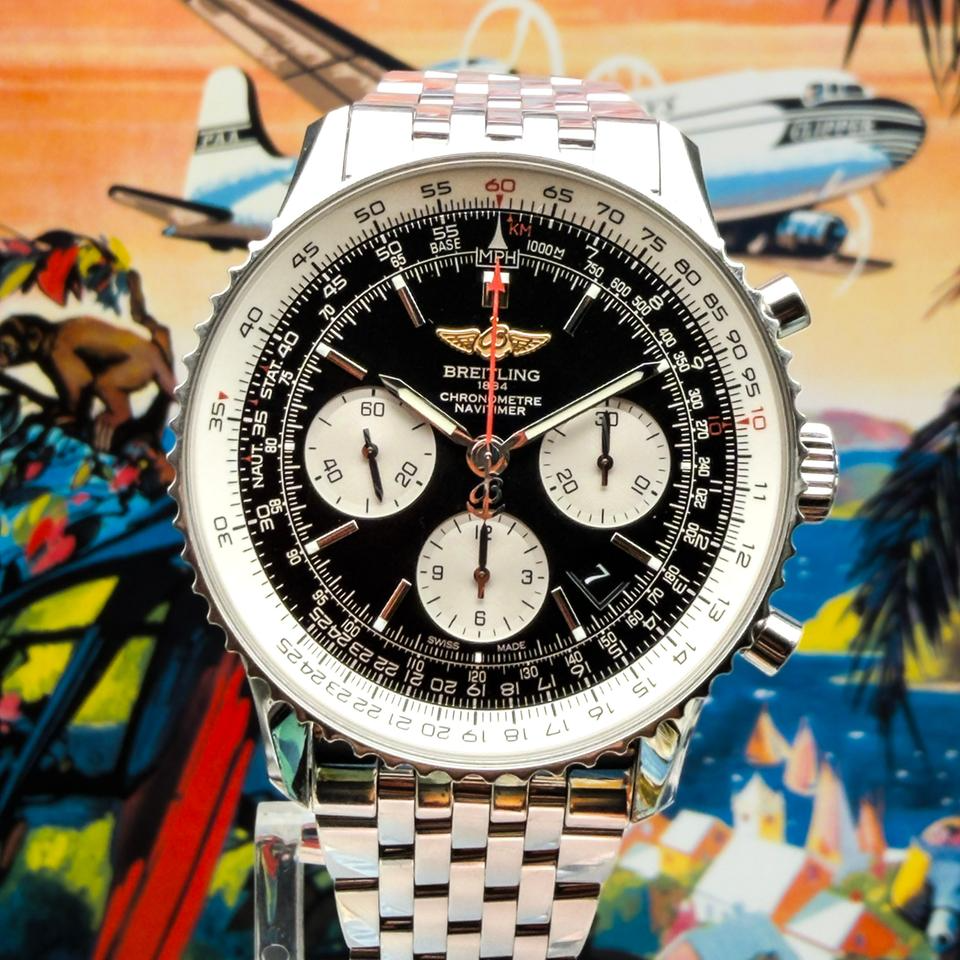 Breitling - AB012012/BB01/447A Navitimer 01 43 Stainless Steel / Black / Bracelet