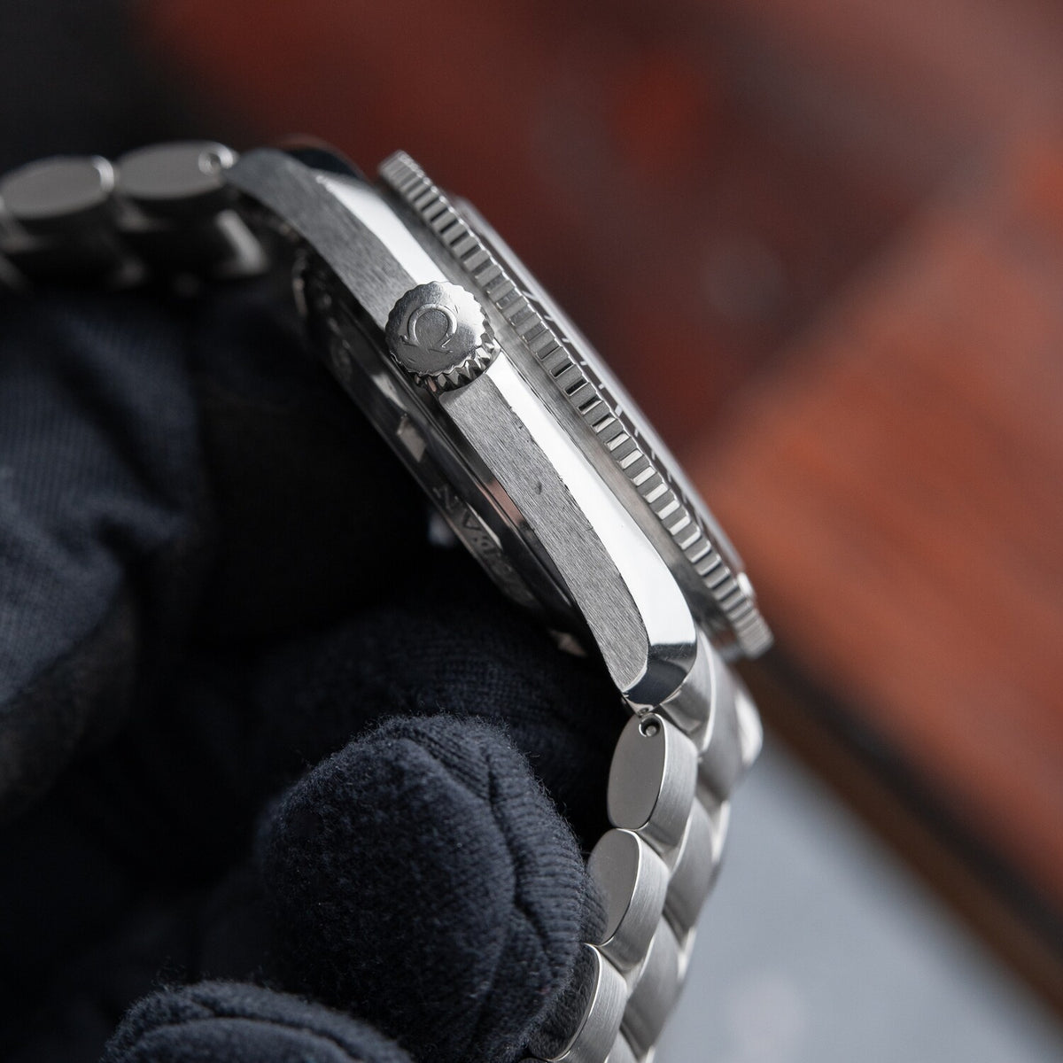 OMEGA Seamaster Planet Ocean Co-Axial Diver Steel Bracelet Black 42mm 2201.50