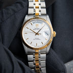 Tudor Prince Date Day 36 Two Tone Gold Steel Linen Dial Automatic
