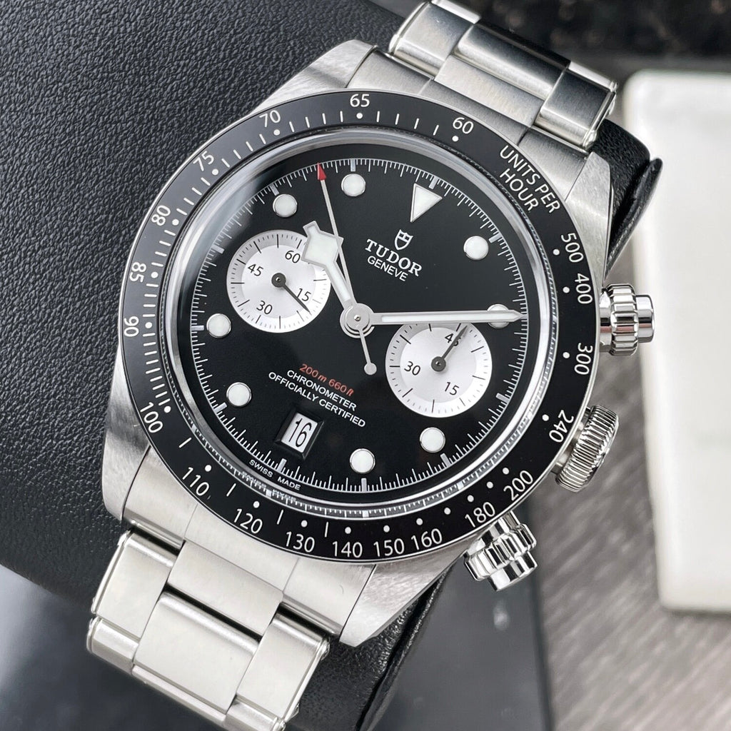 Tudor Black Bay Chrono Steel Bracelet Black Reverse Panda Dial M79360N-0001